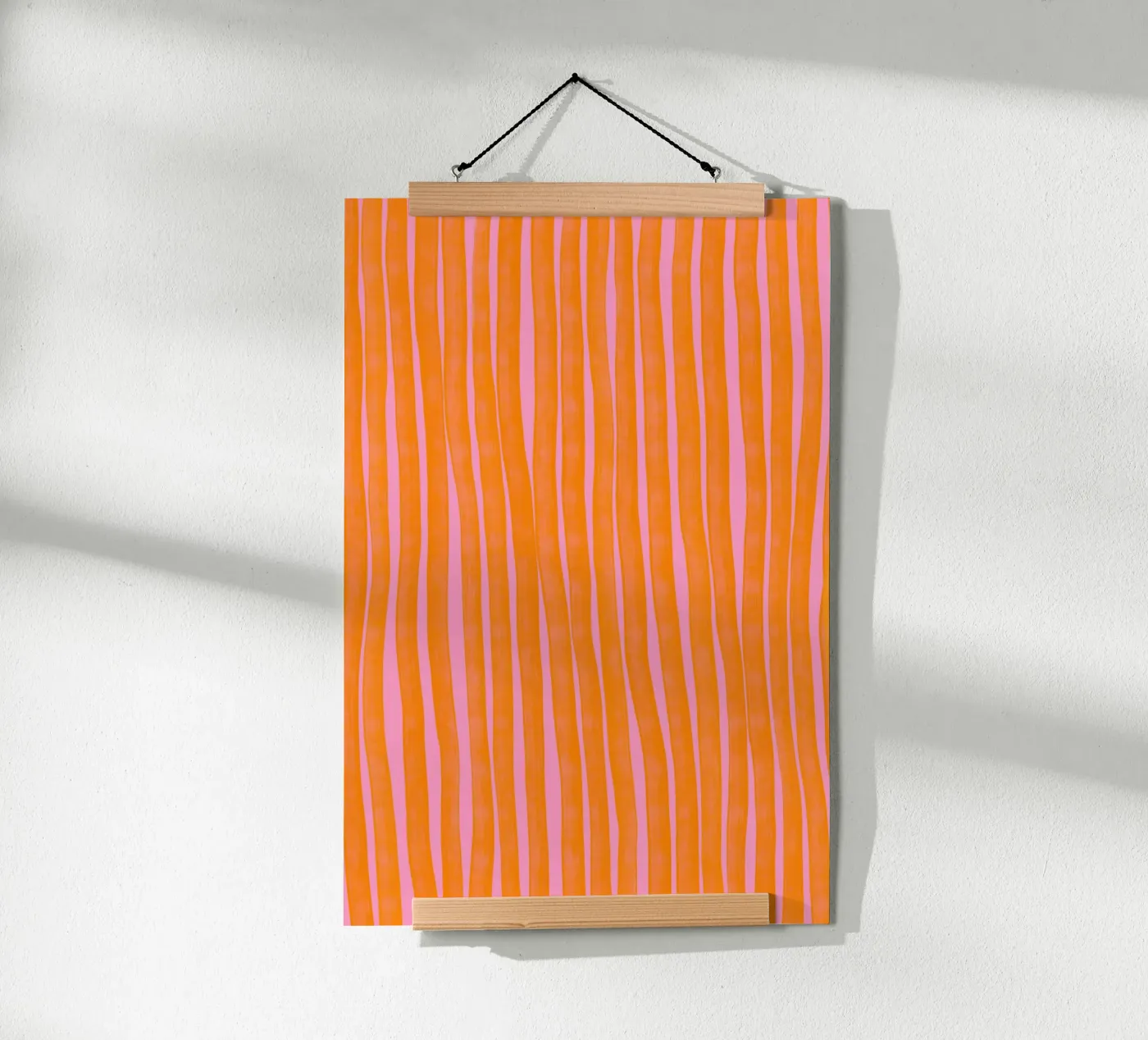 Orange Stripes Pattern poster van treechild