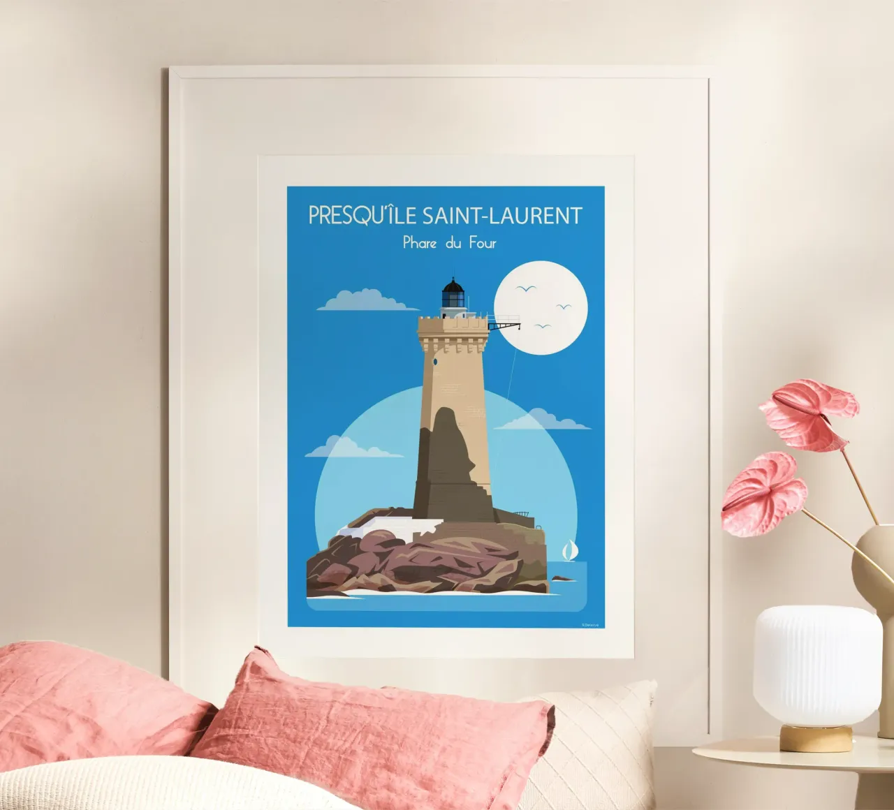 Four lighthouse poster by Raphaël Delerue