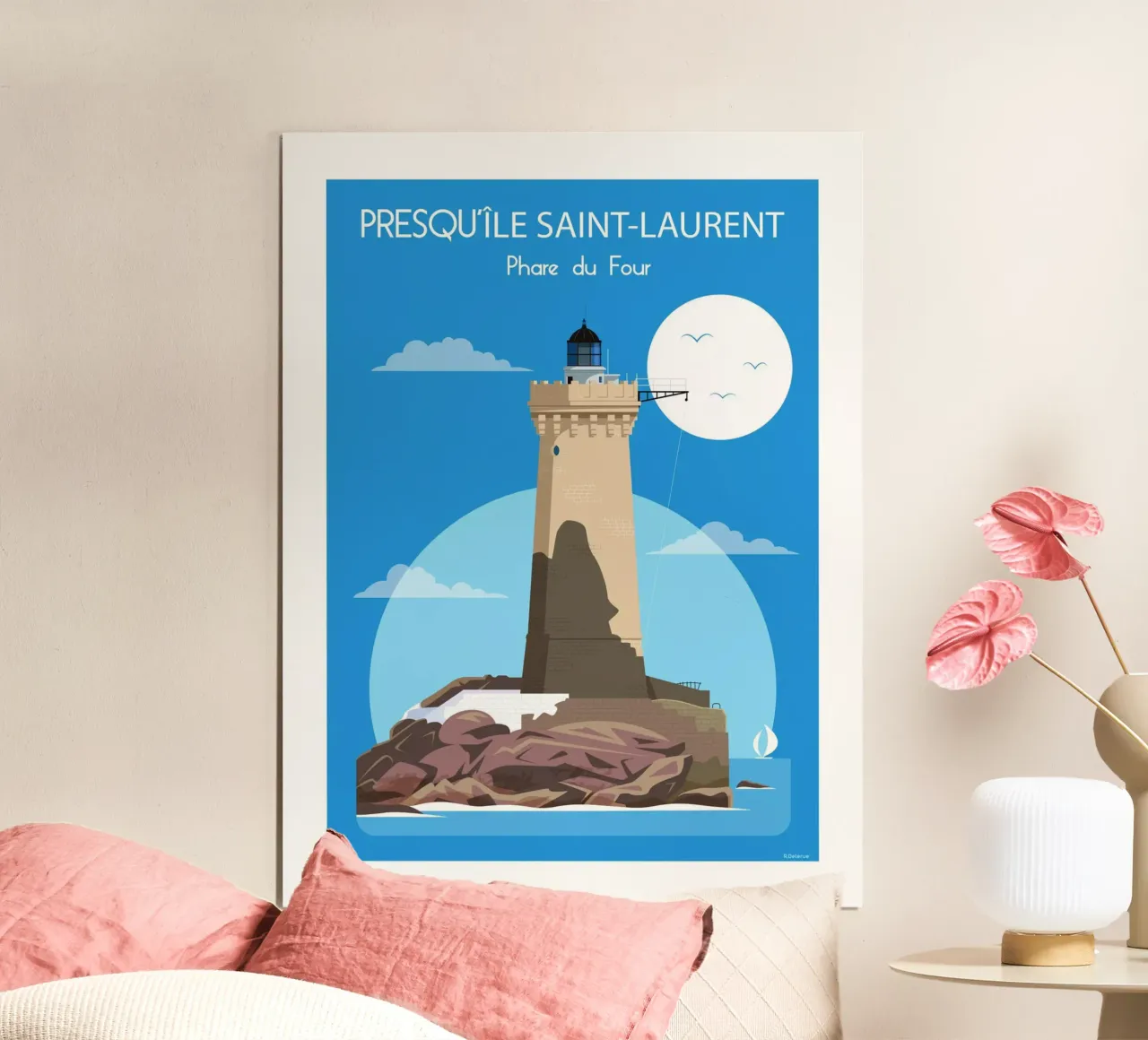 Four lighthouse poster by Raphaël Delerue