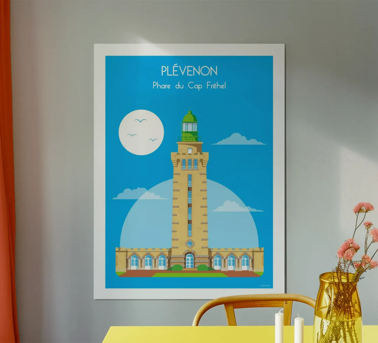 Faro di Cap Fréhel carta hahnemühle da Raphaël Delerue