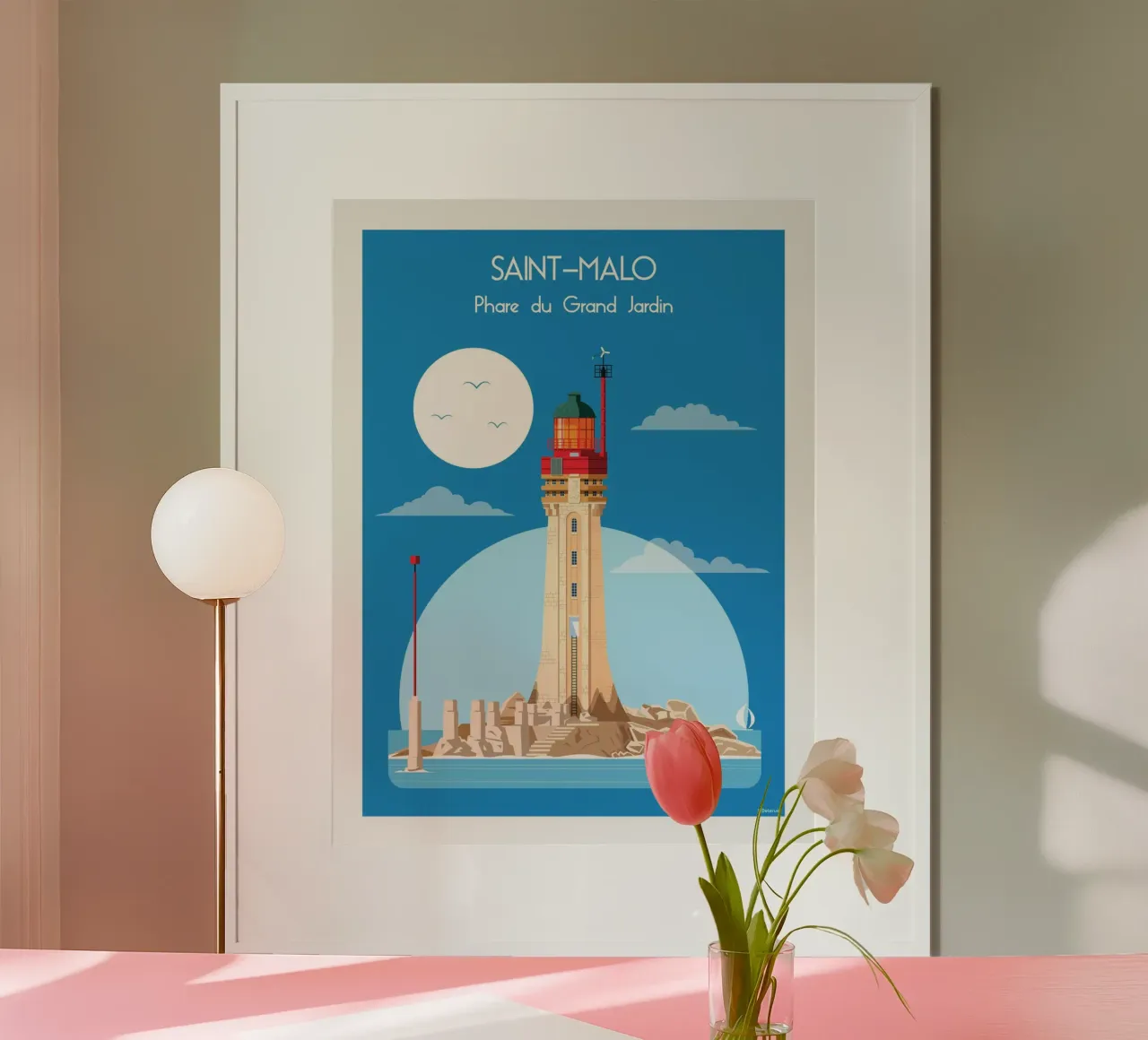 Leuchtturm des Großen Gartens Poster mit Kunststoffrahmen von Raphaël Delerue