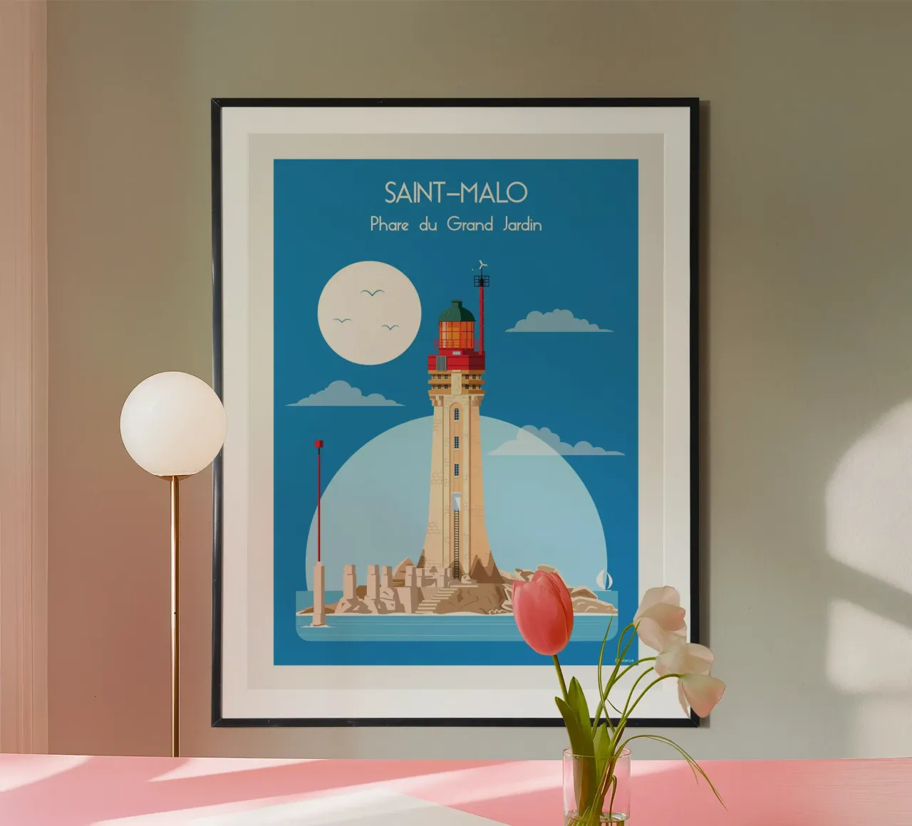 Leuchtturm des Großen Gartens Poster mit Kunststoffrahmen von Raphaël Delerue