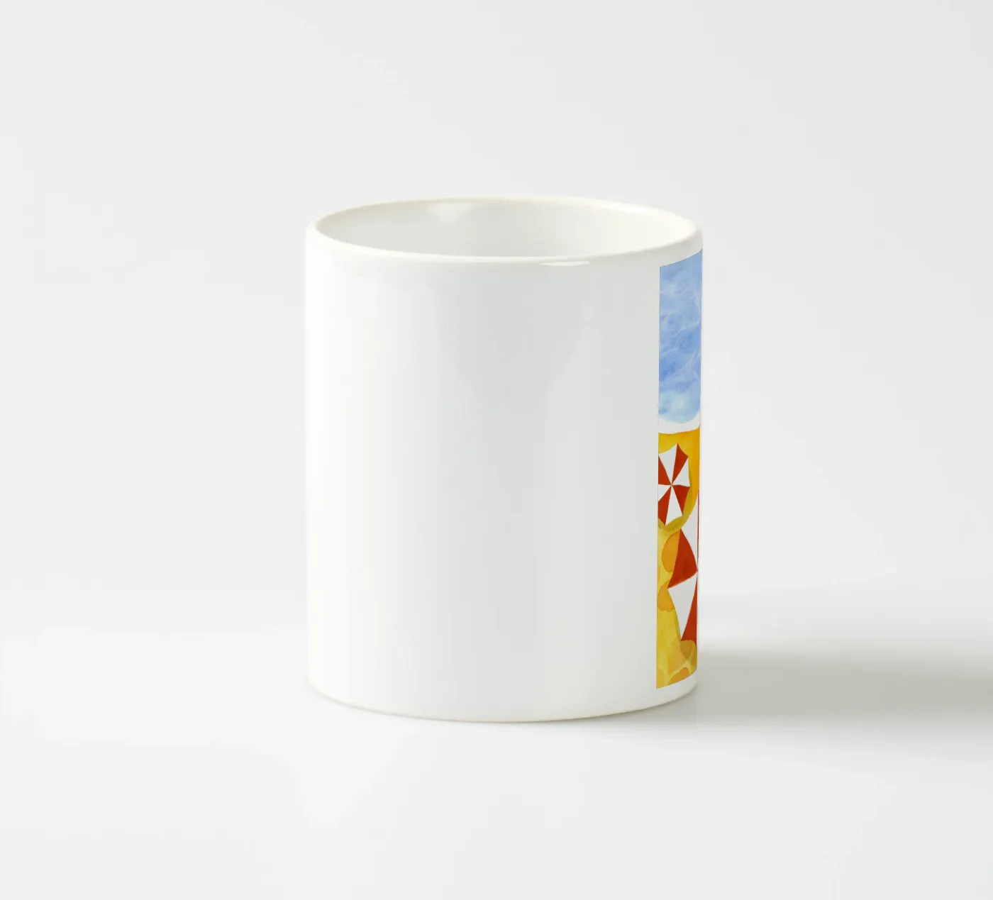 Umbrellas ceramic mug by Ekaterina Koroleva