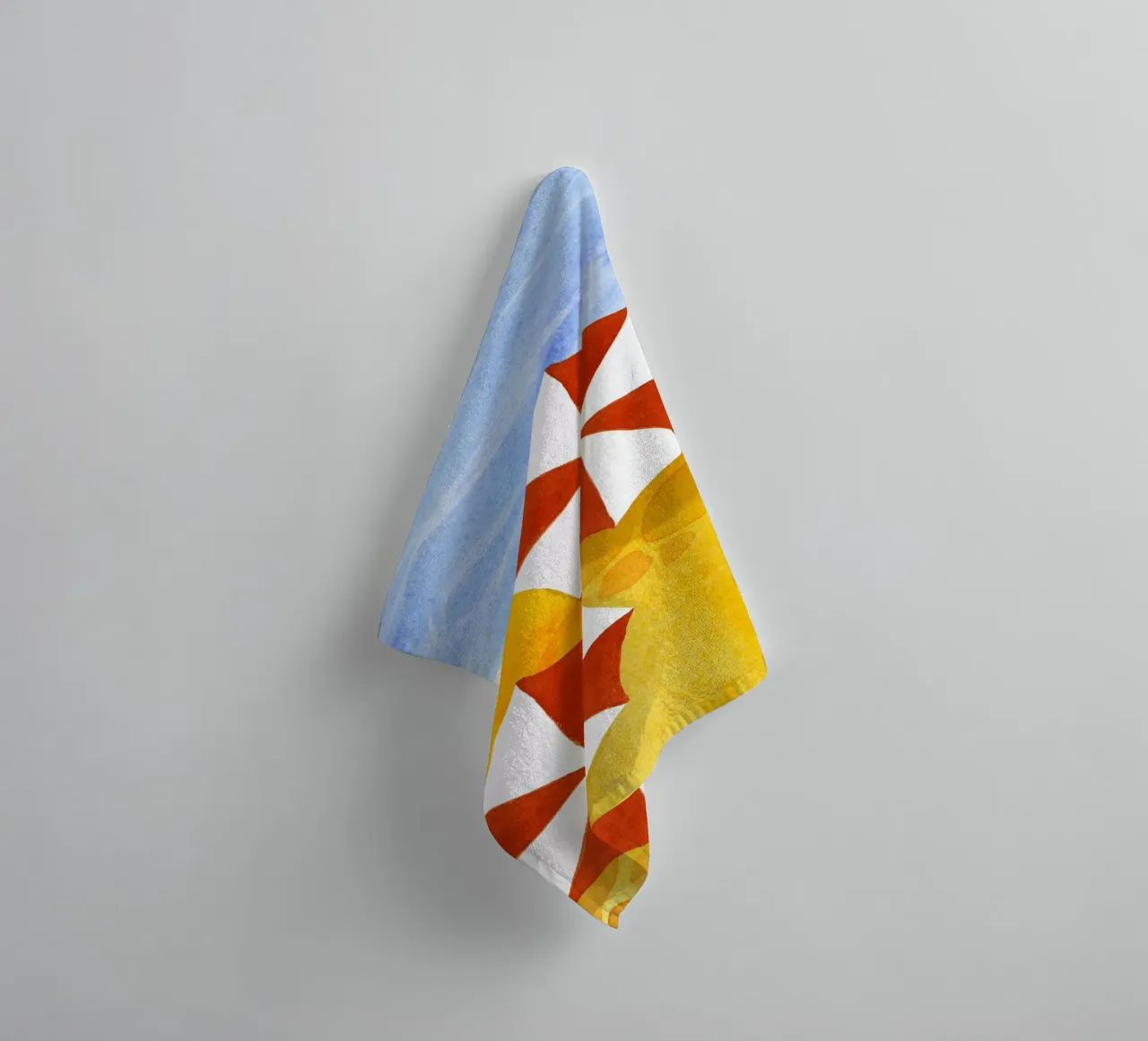 Umbrellas towel by Ekaterina Koroleva