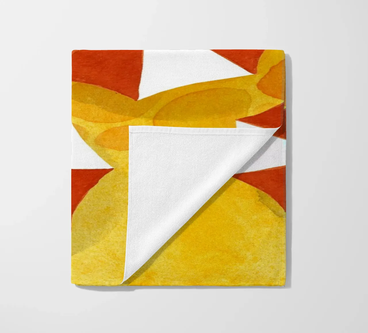Umbrellas beach towel by Ekaterina Koroleva