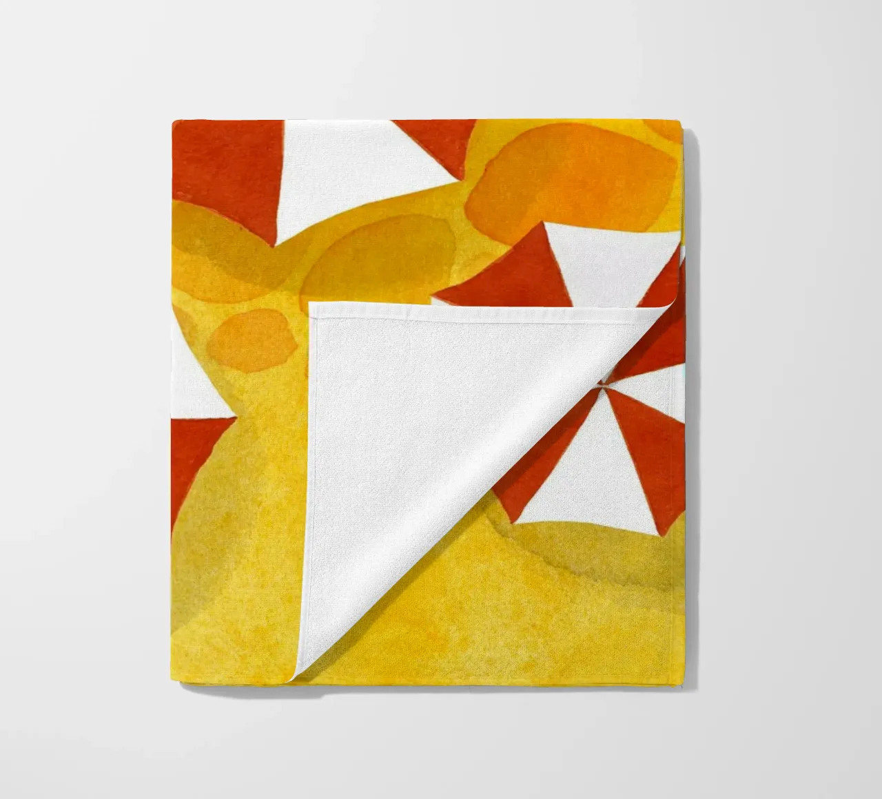 Umbrellas beach towel by Ekaterina Koroleva