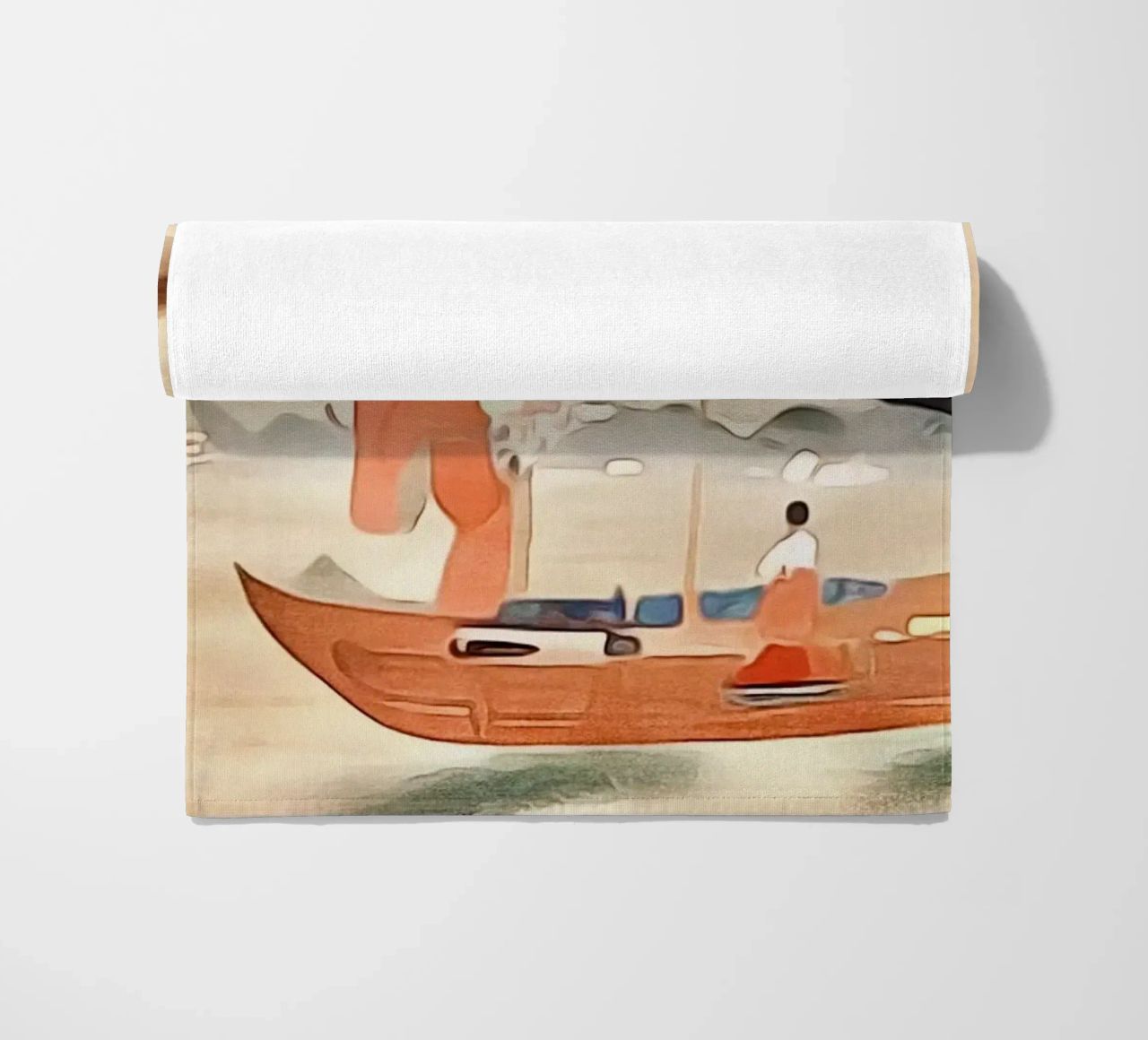 Un pêcheur jette un filet serviette de plage de ZAMART