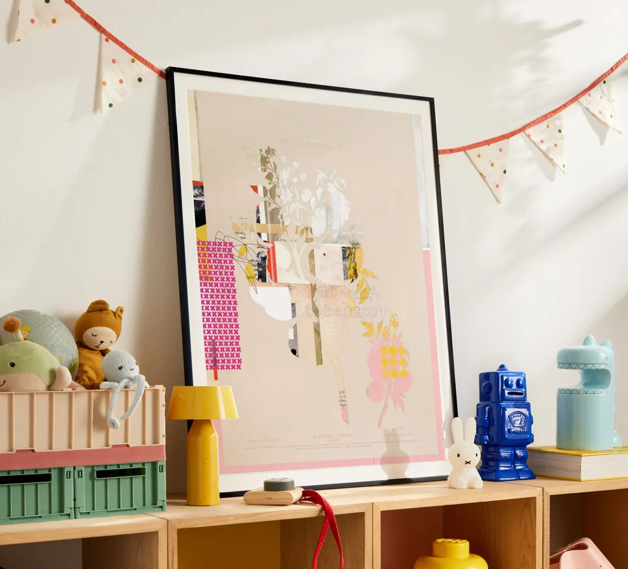 daydream monday night in spring mix poster con telaio in plastica da Marko Köppe