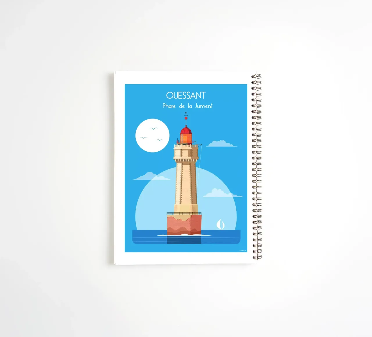 Phare de la Jument carnet à spirale de Raphaël Delerue