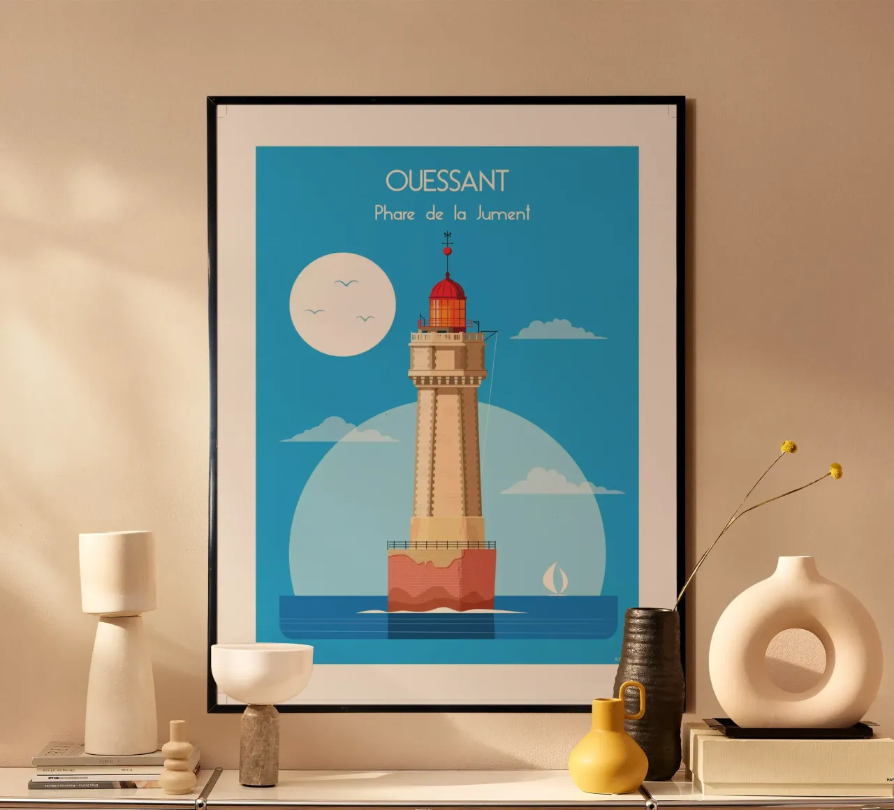 Faro di Jument carta hahnemühle da Raphaël Delerue