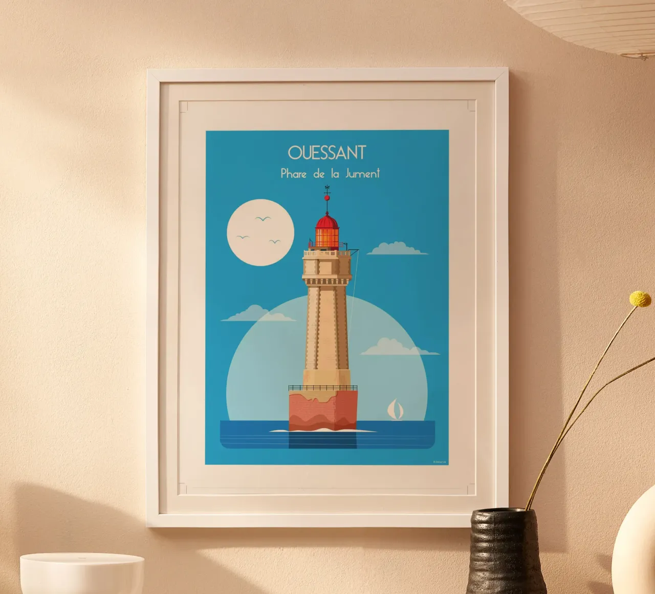 Faro di Jument carta hahnemühle da Raphaël Delerue