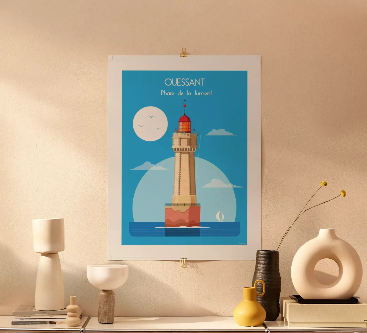 Faro di Jument carta hahnemühle da Raphaël Delerue