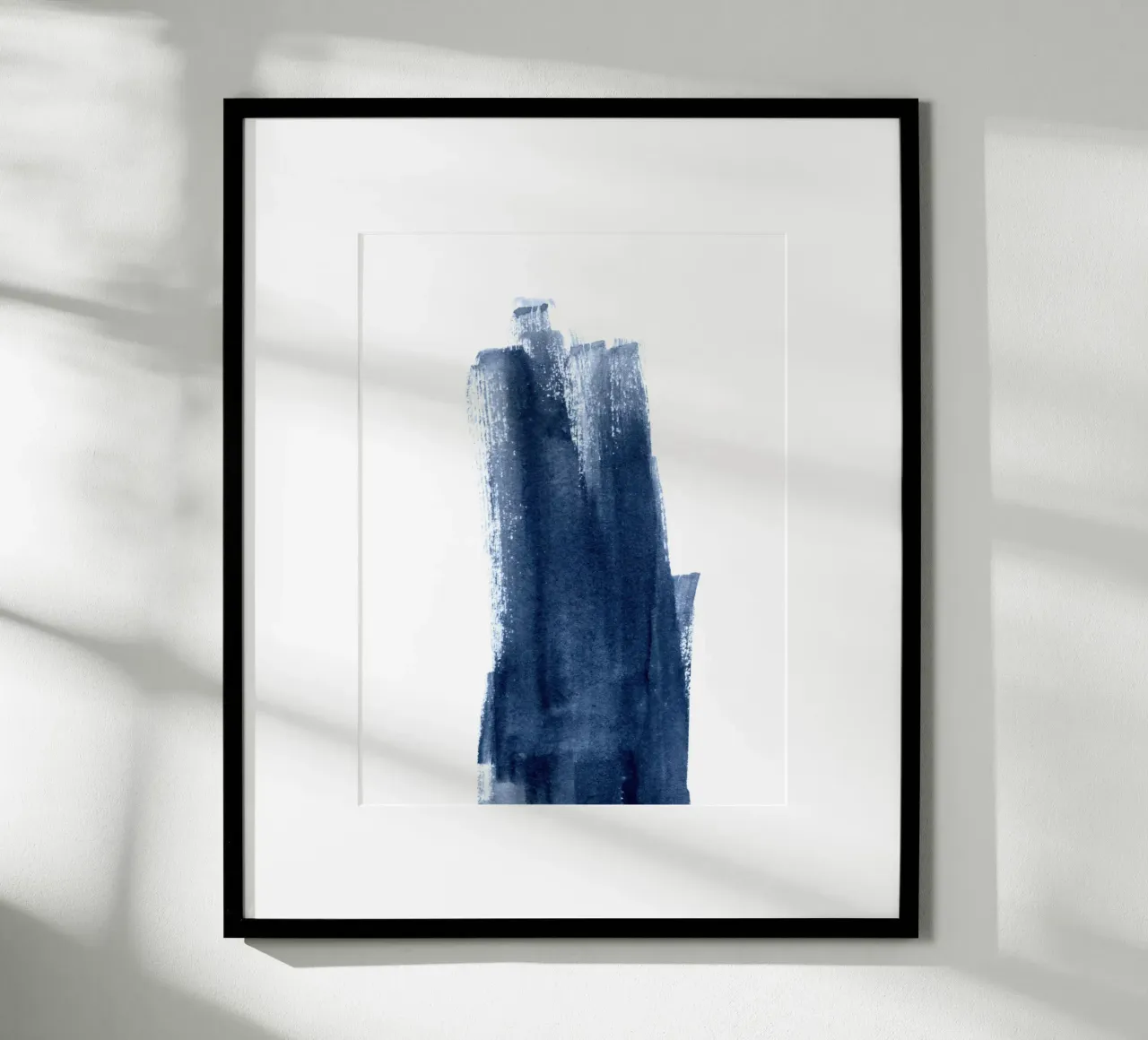 Just Indigo 6 | Minimalist Watercolor poster con telaio in plastica da sabidussi