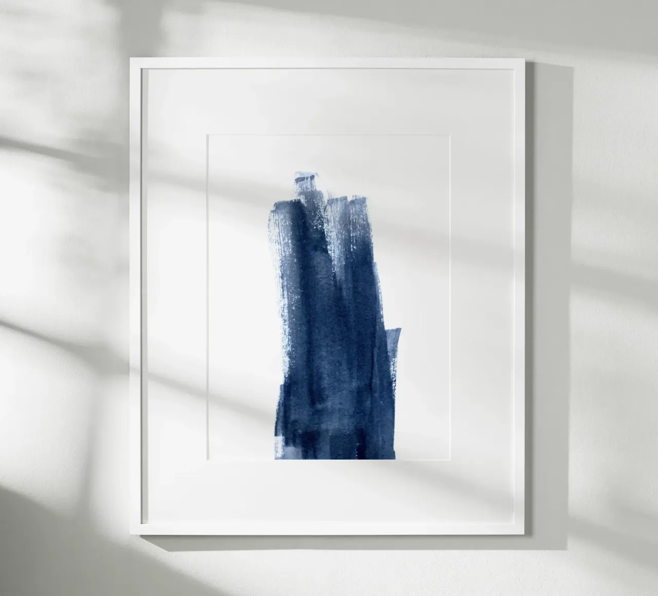 Just Indigo 6 | Minimalist Watercolor poster con telaio in plastica da sabidussi