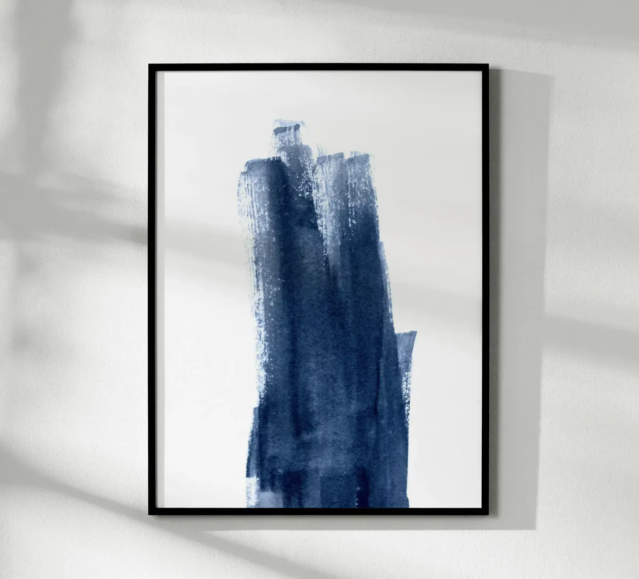 Just Indigo 6 | Minimalist Watercolor poster con telaio in plastica da sabidussi