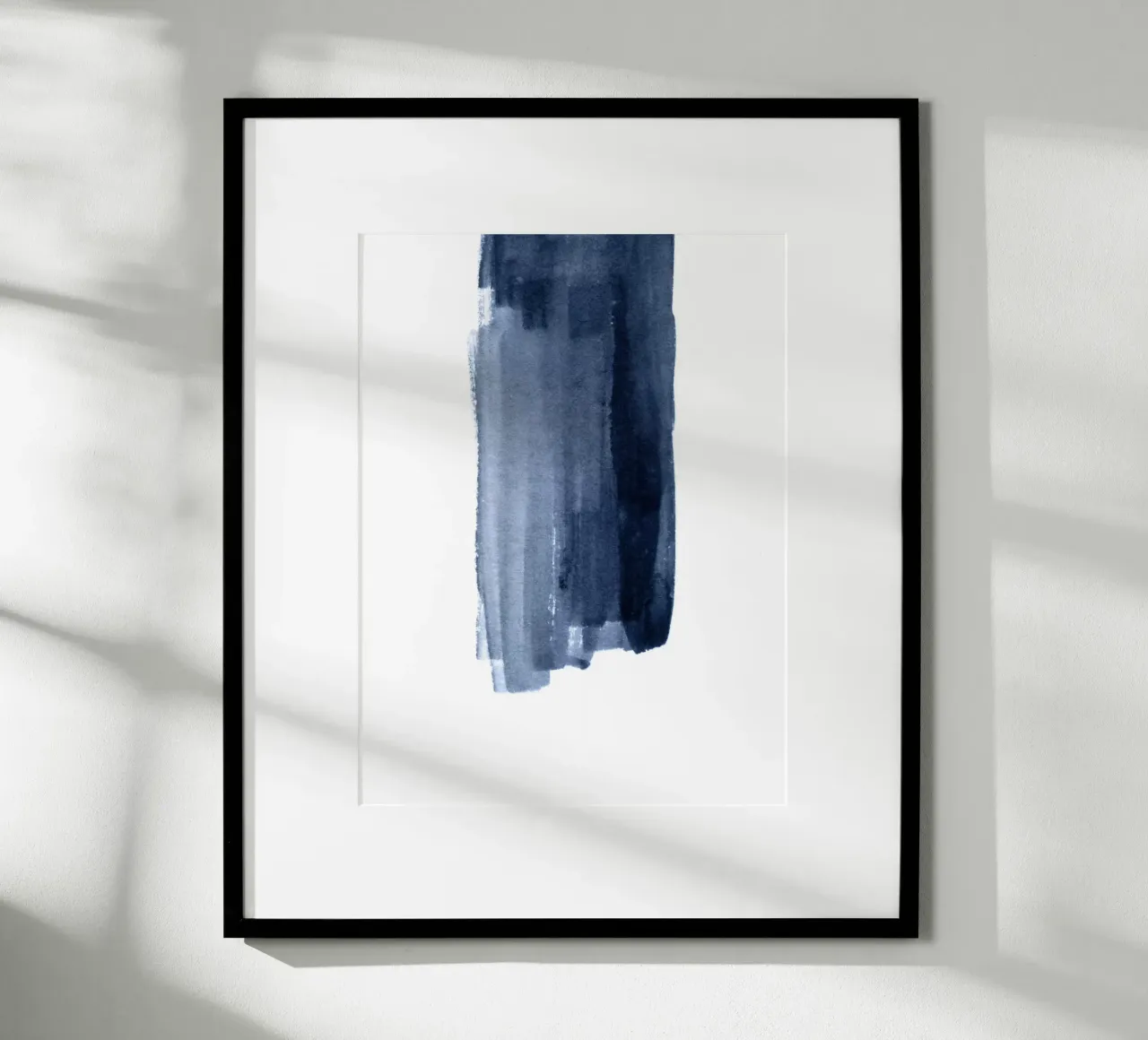 Just Indigo 5 | Minimalist Watercolor poster con telaio in alluminio da sabidussi