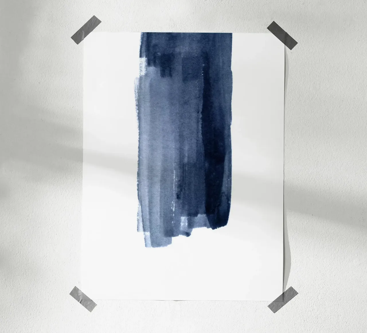 Just Indigo 5 | Minimalist Watercolor poster con telaio in alluminio da sabidussi