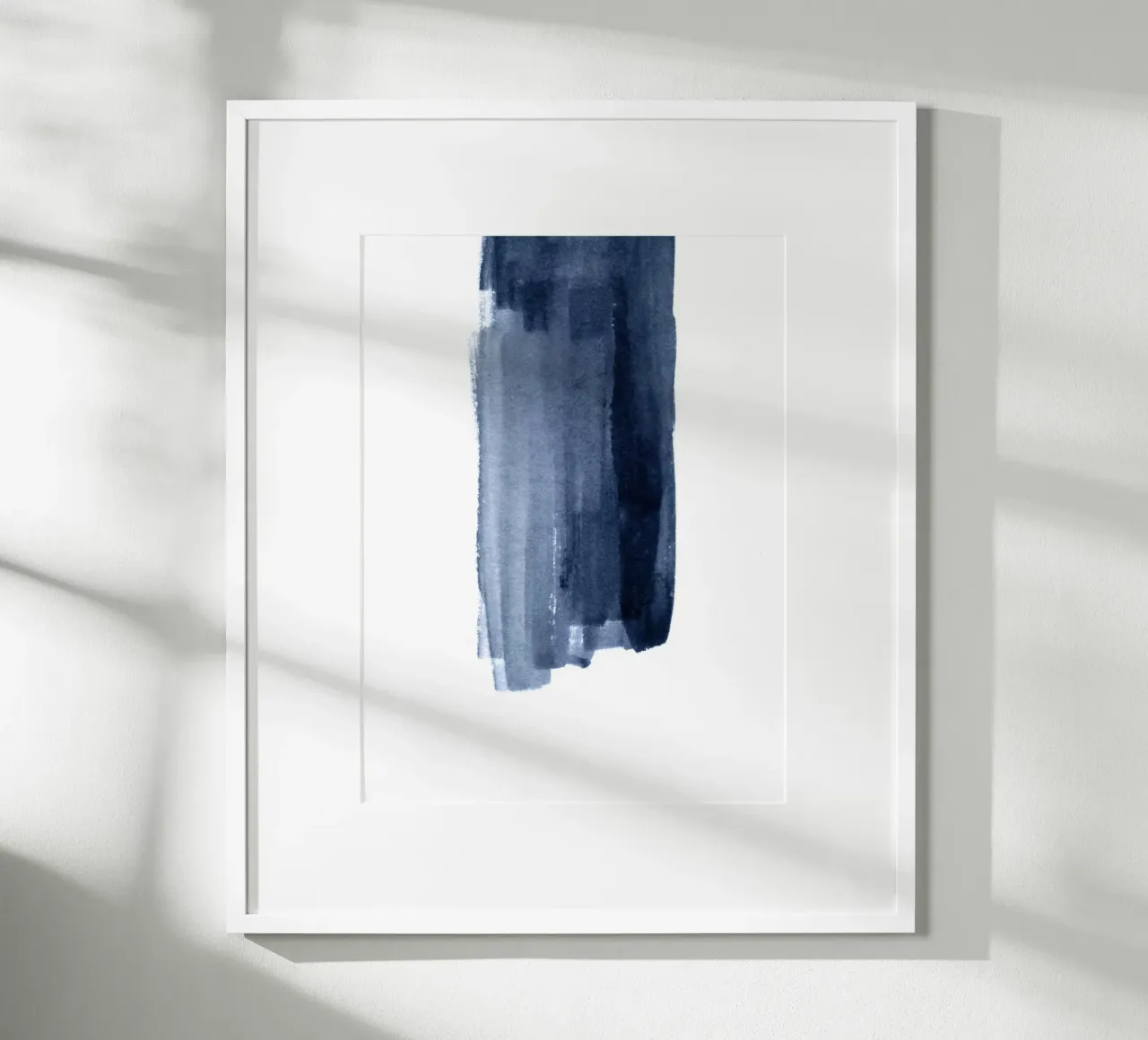 Just Indigo 5 | Minimalist Watercolor poster con telaio in alluminio da sabidussi