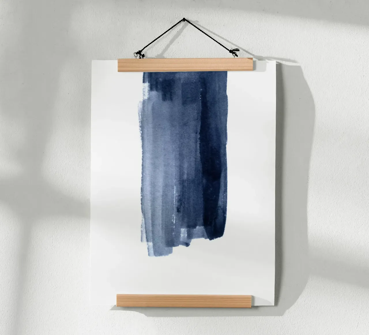Just Indigo 5 | Minimalist Watercolor poster con telaio in alluminio da sabidussi