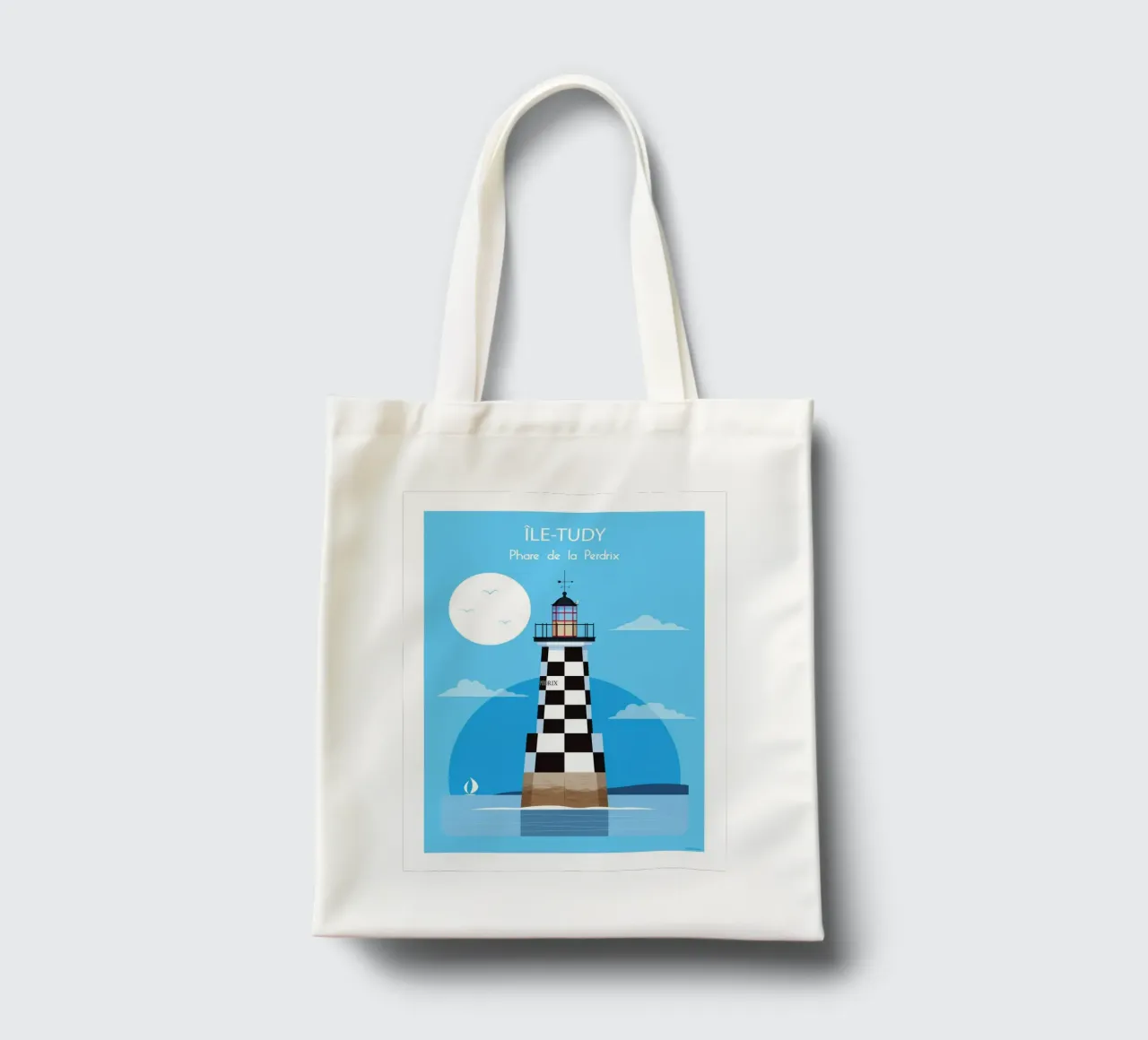 Perdrix lighthouse tote bag by Raphaël Delerue