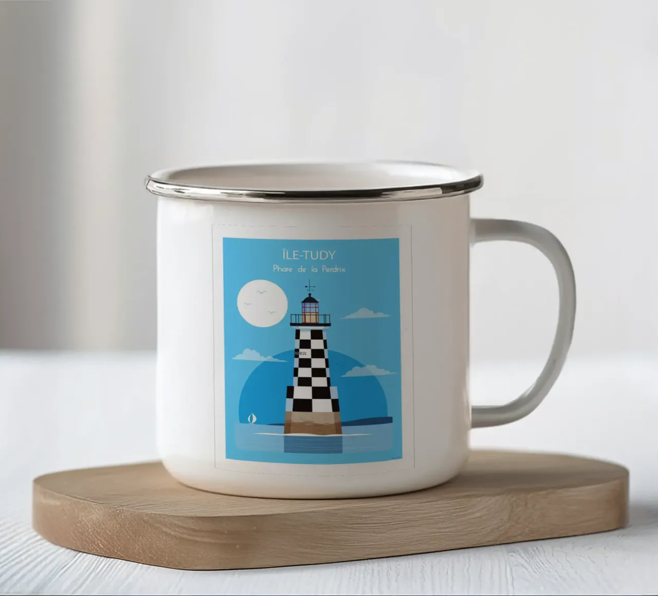 Faro di Perdrix tazza in smalto da Raphaël Delerue