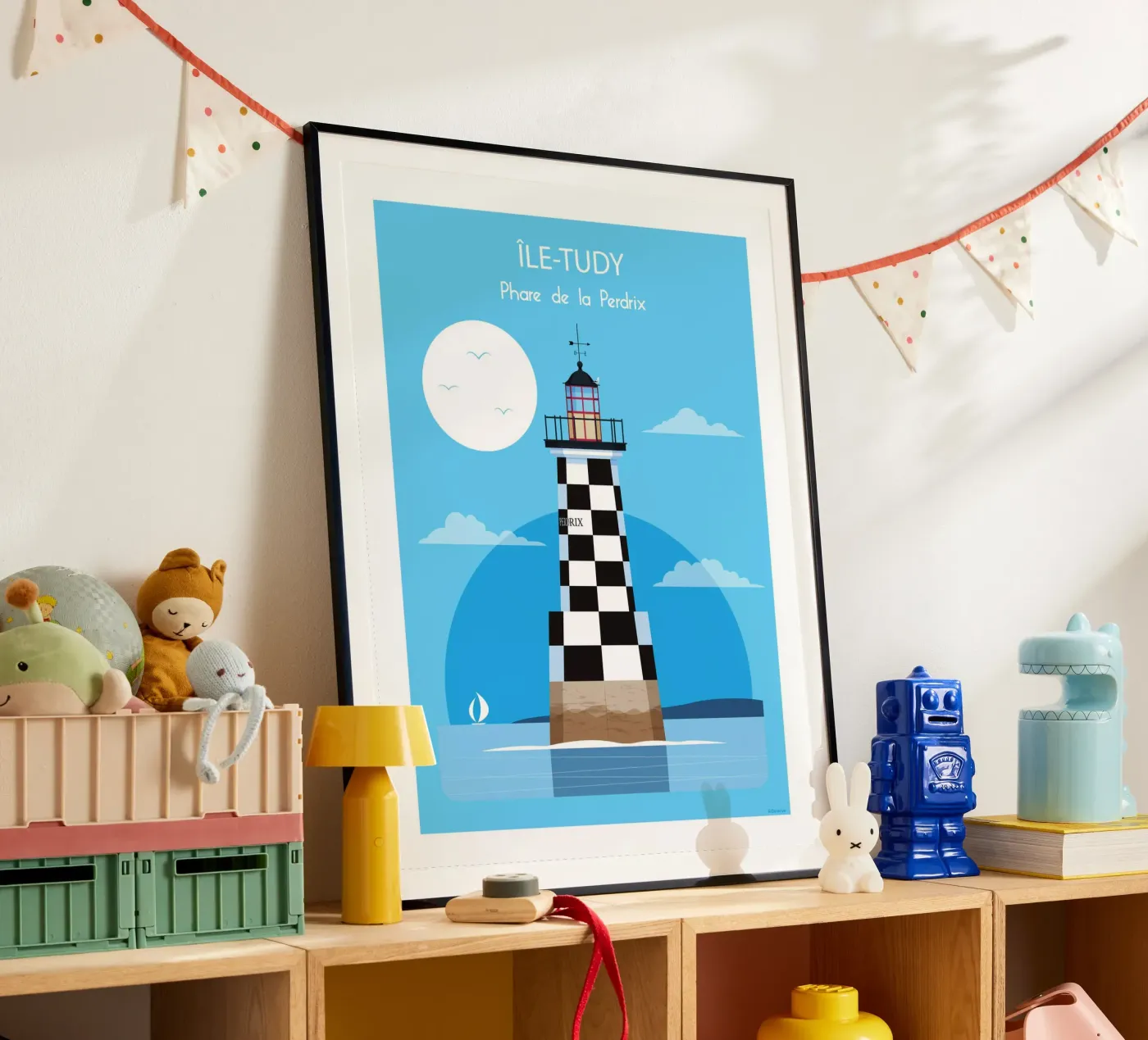 Perdrix lighthouse poster by Raphaël Delerue