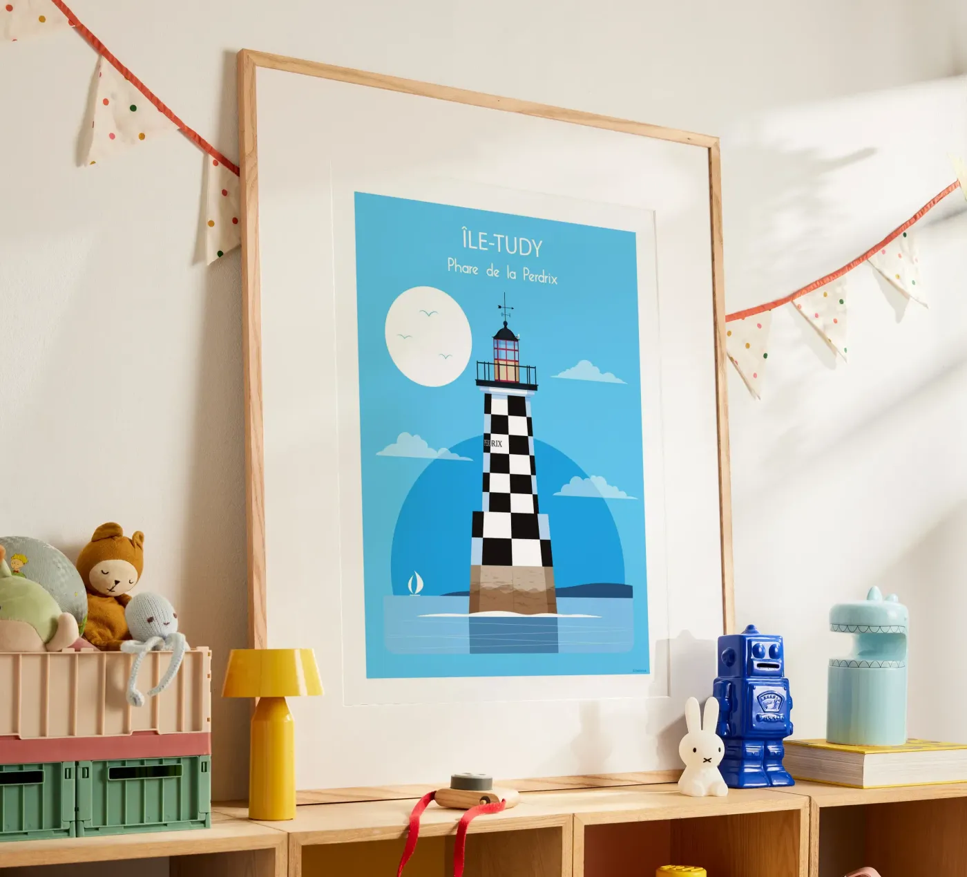 Perdrix lighthouse poster by Raphaël Delerue