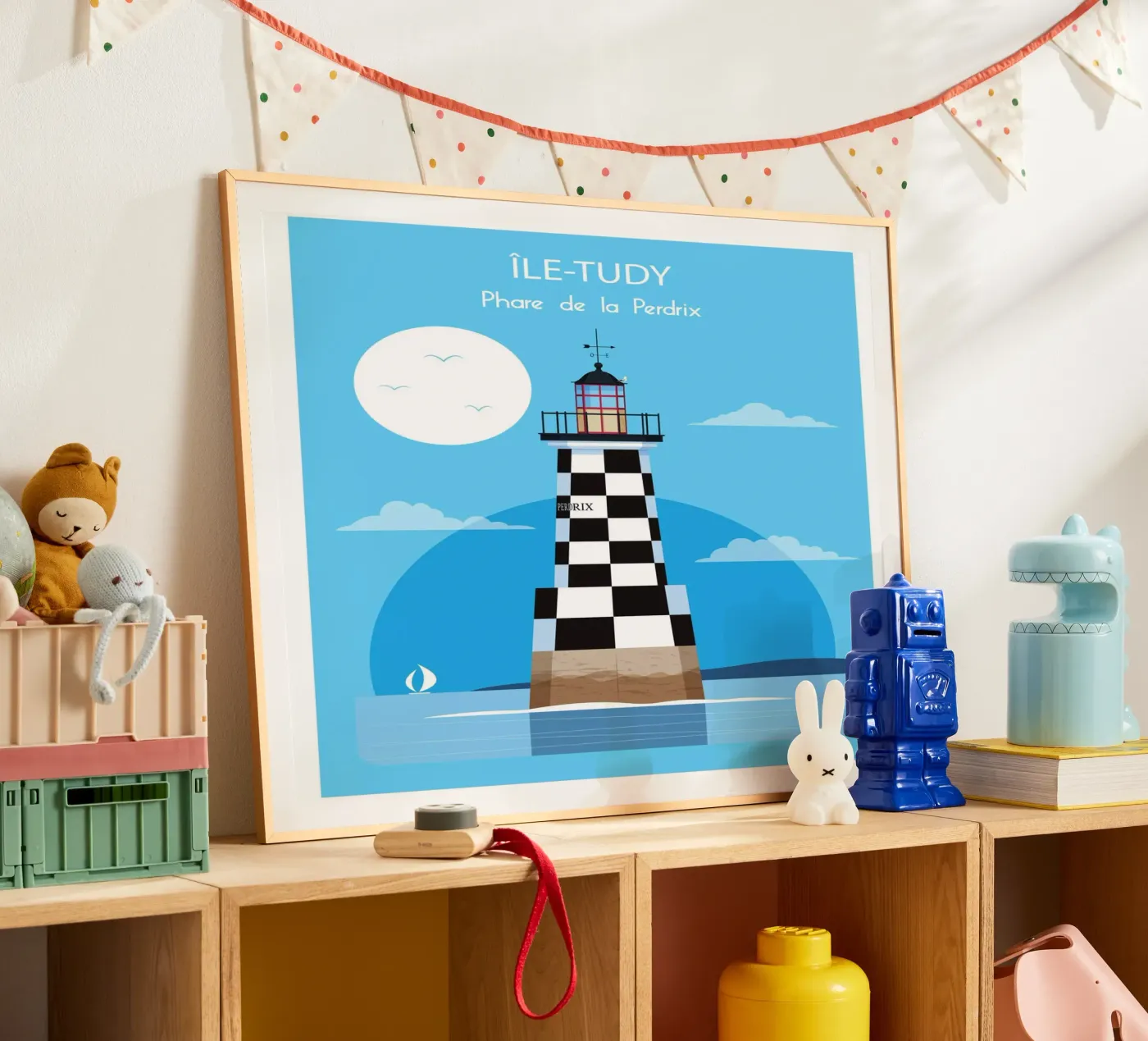 Perdrix lighthouse poster by Raphaël Delerue