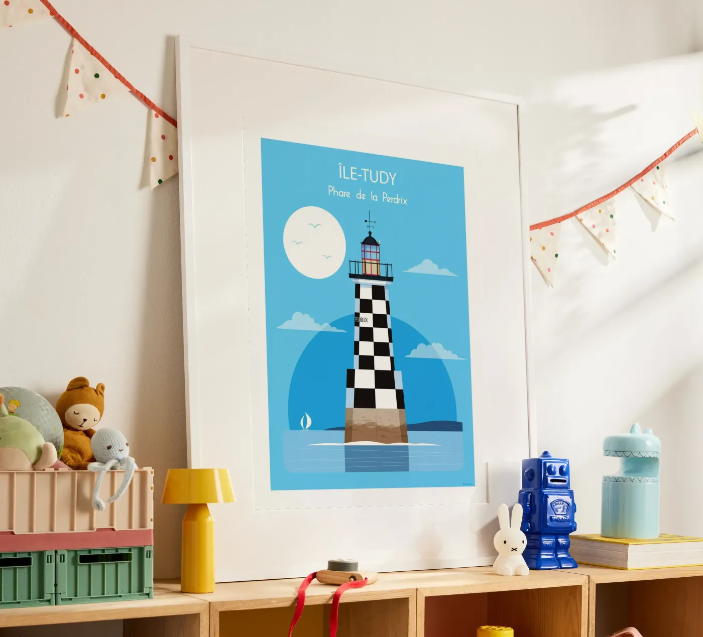 Perdrix lighthouse poster by Raphaël Delerue