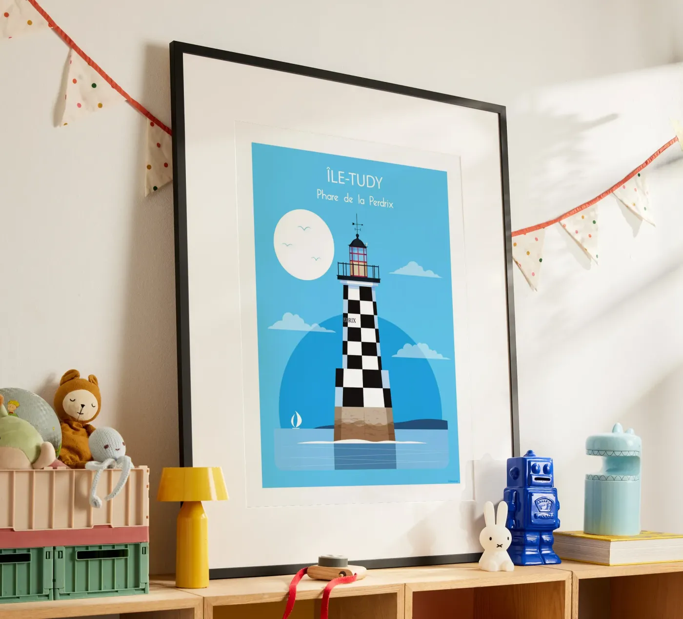 Perdrix lighthouse poster by Raphaël Delerue