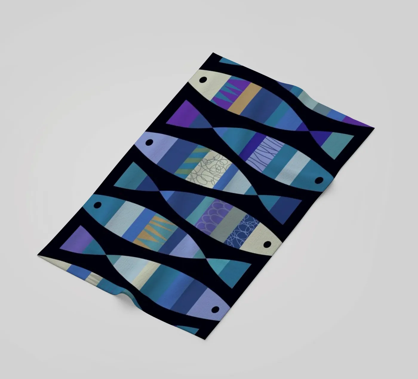 Fish 3 Strandtuch von Visual Philosophy