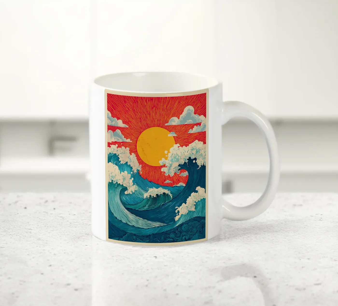 Sunwave ceramic mug by Voyage