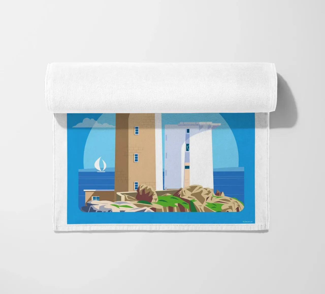 Faro di Petit Minou telo mare da Raphaël Delerue