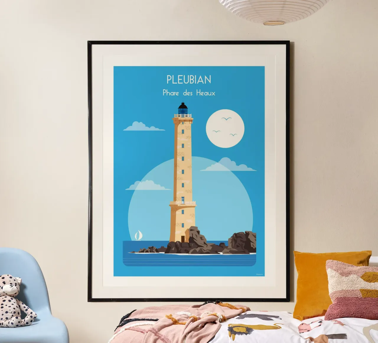 Heaux lighthouse poster by Raphaël Delerue