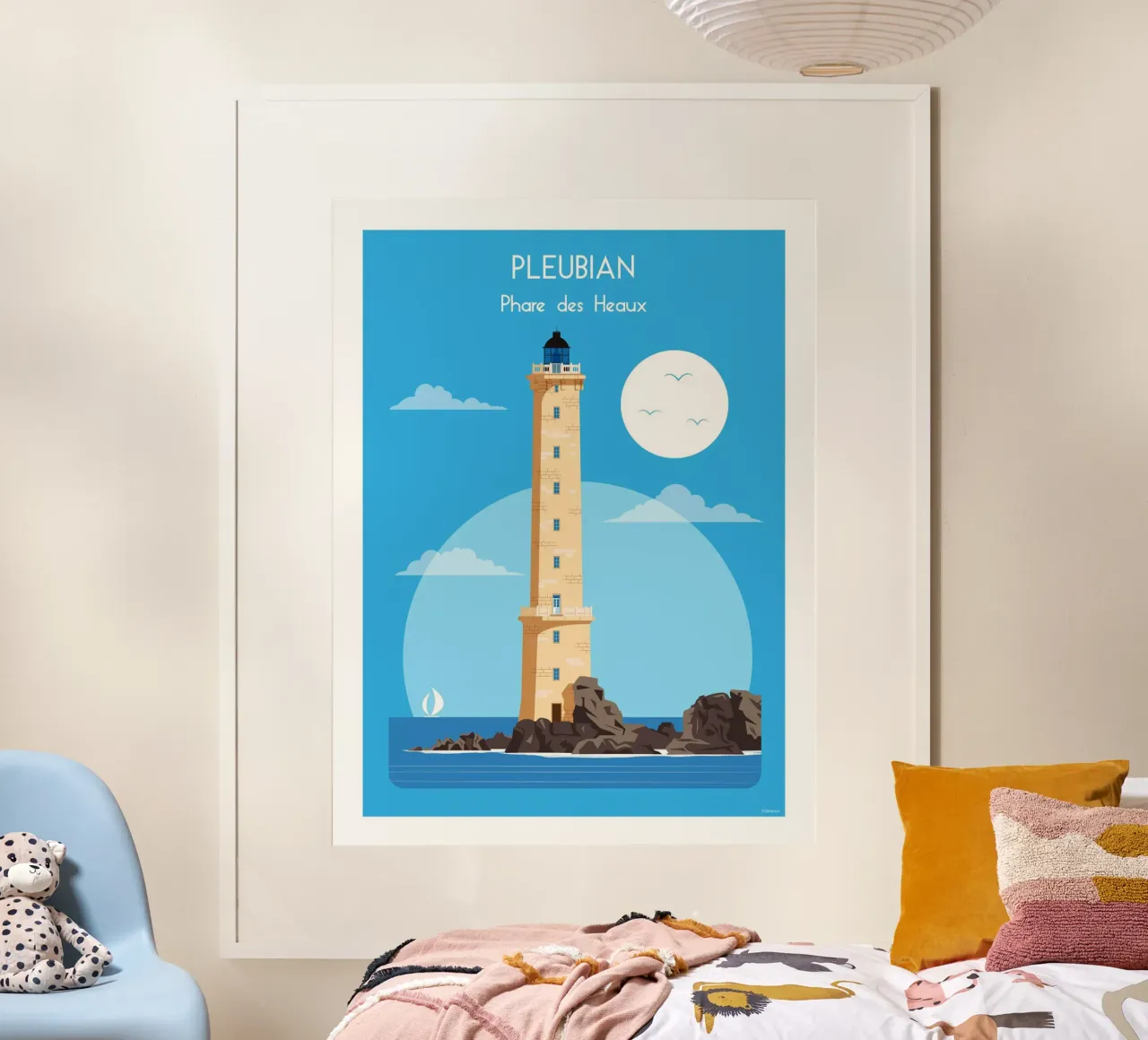 Heaux lighthouse poster by Raphaël Delerue