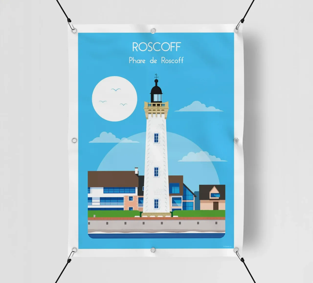 Faro di Roscoff telo in pvc da Raphaël Delerue