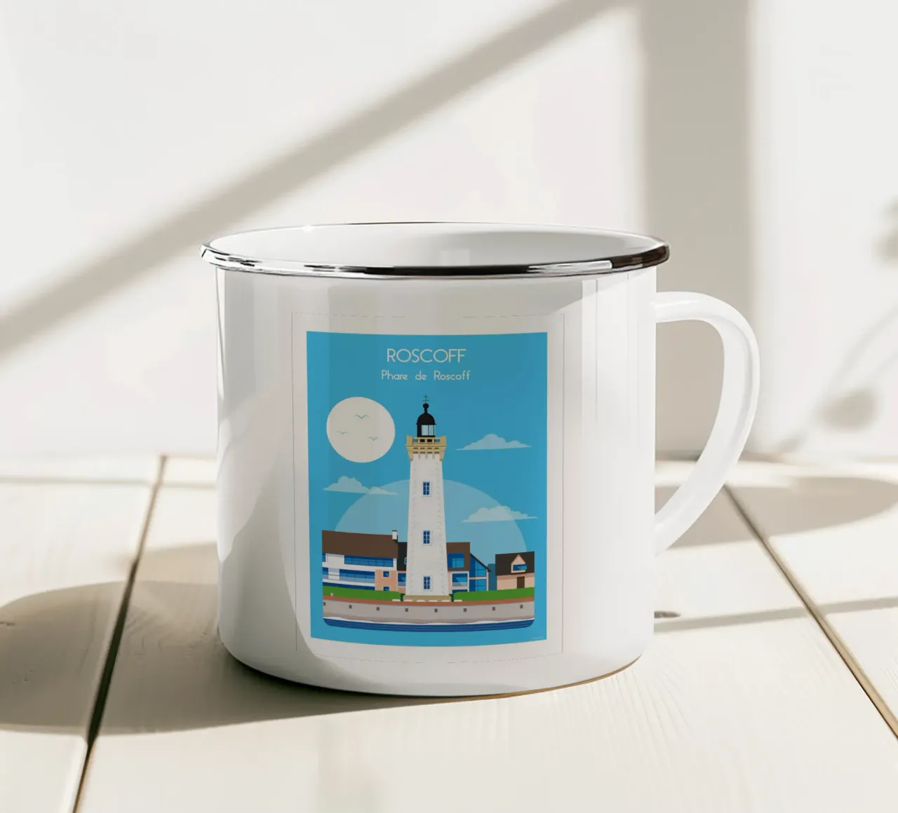 Faro di Roscoff tazza in smalto da Raphaël Delerue