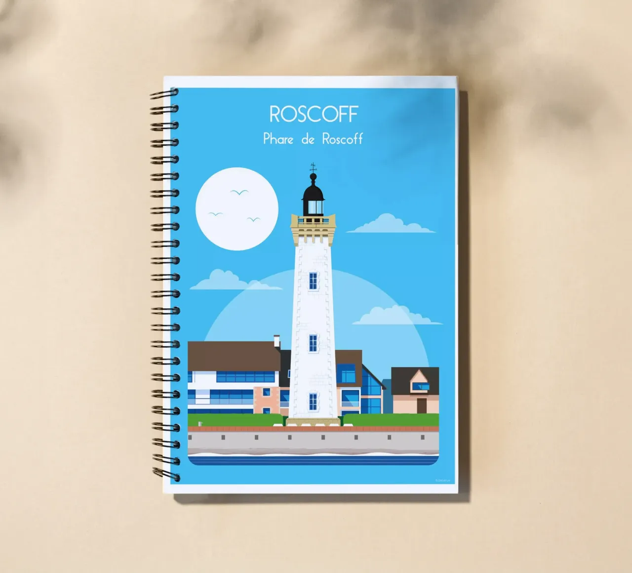 Roscoff lighthouse spiral notebook by Raphaël Delerue
