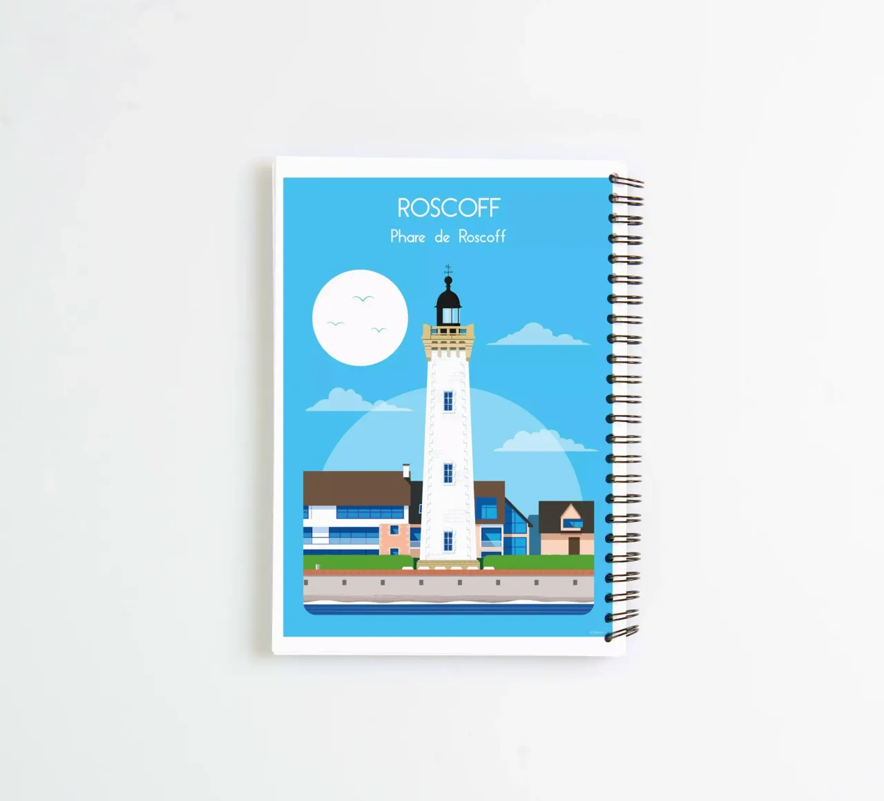Roscoff lighthouse spiral notebook by Raphaël Delerue
