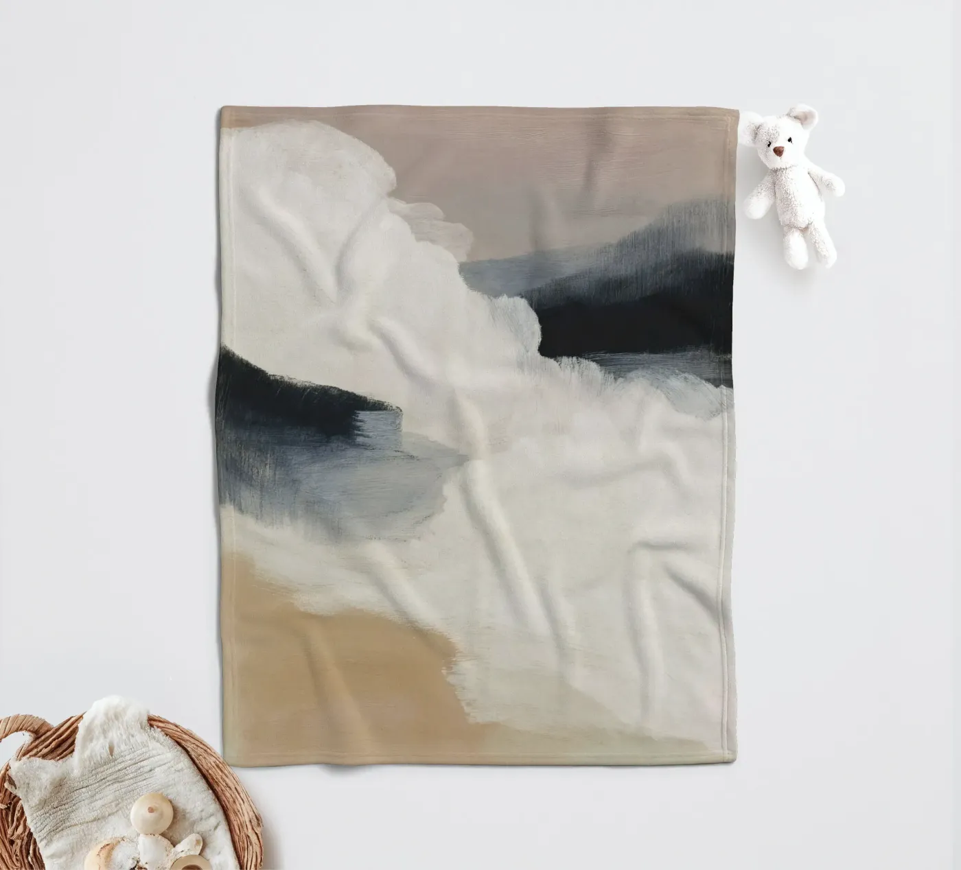 Rising Cloud fleece blanket by ThingDesign