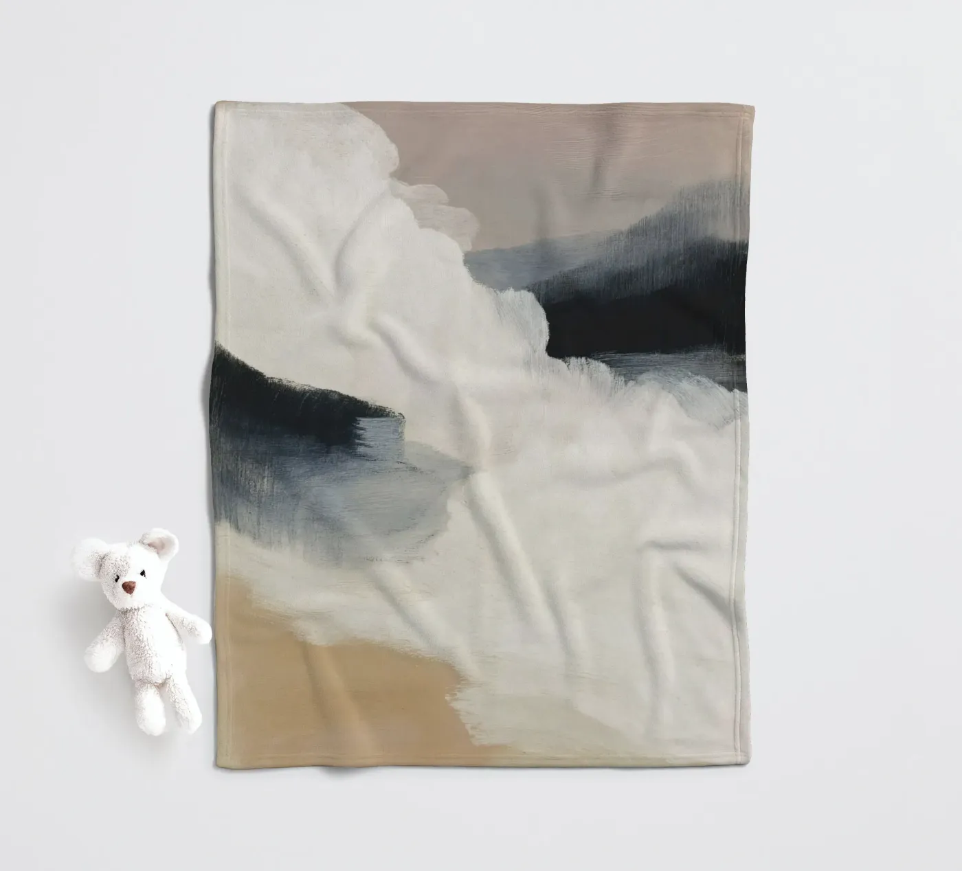 Rising Cloud fleece blanket by ThingDesign