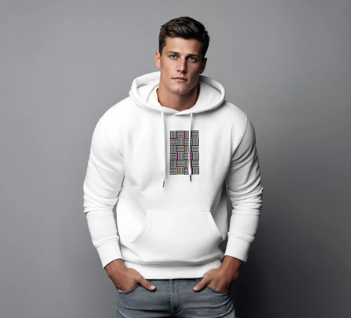 Zebra Squared hoodie by Visual Philosophy
