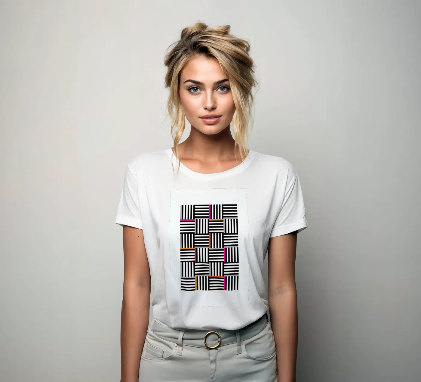 Zebra Squared t-shirt da donna da Visual Philosophy