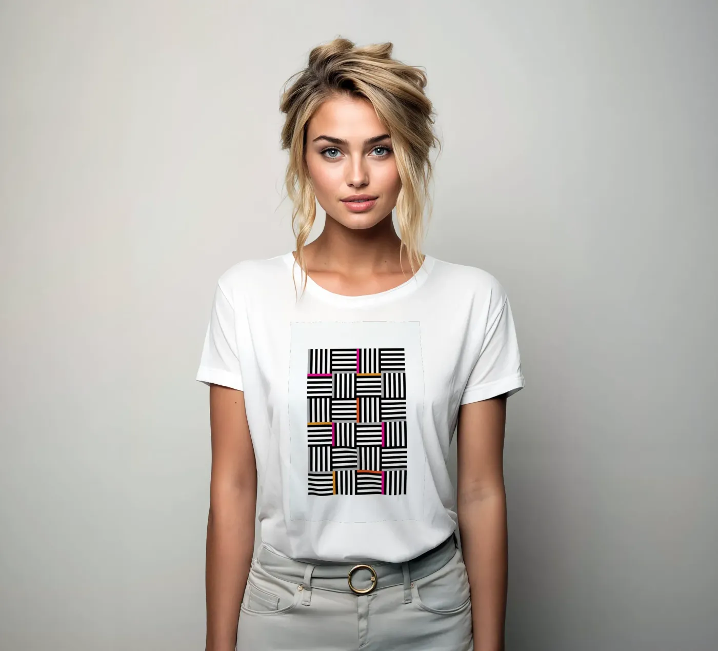 Zebra Squared t-shirt da donna da Visual Philosophy