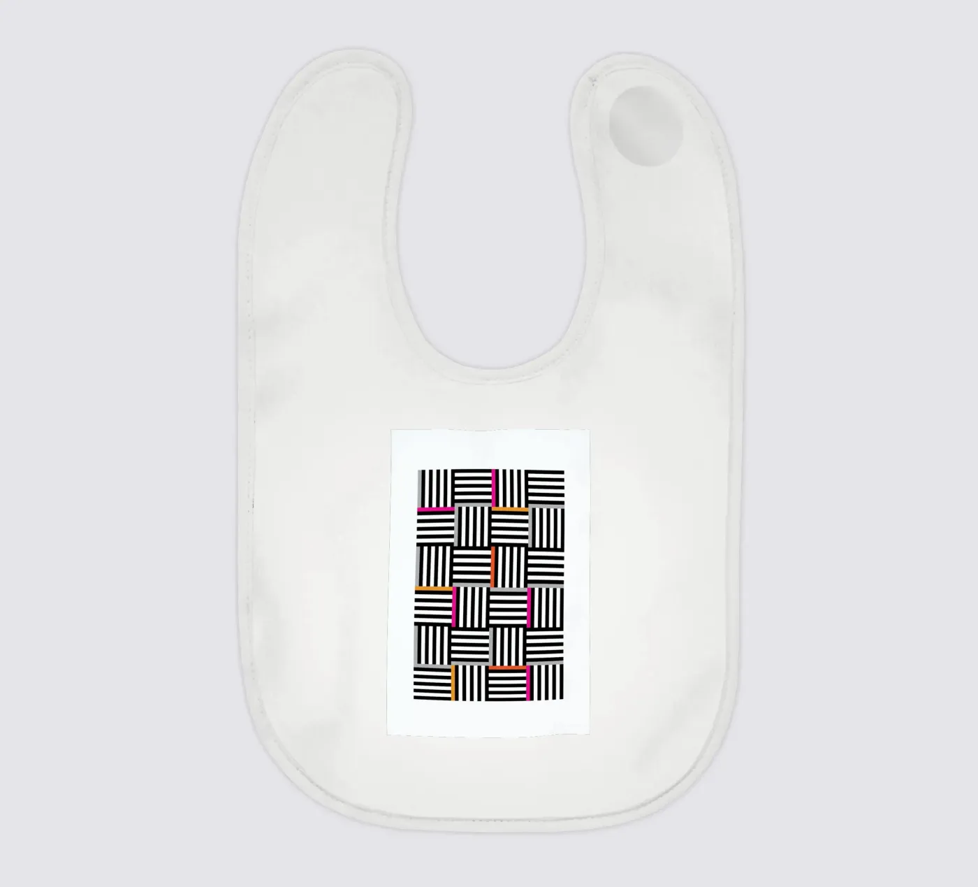 Zebra Squared baby bib by Visual Philosophy