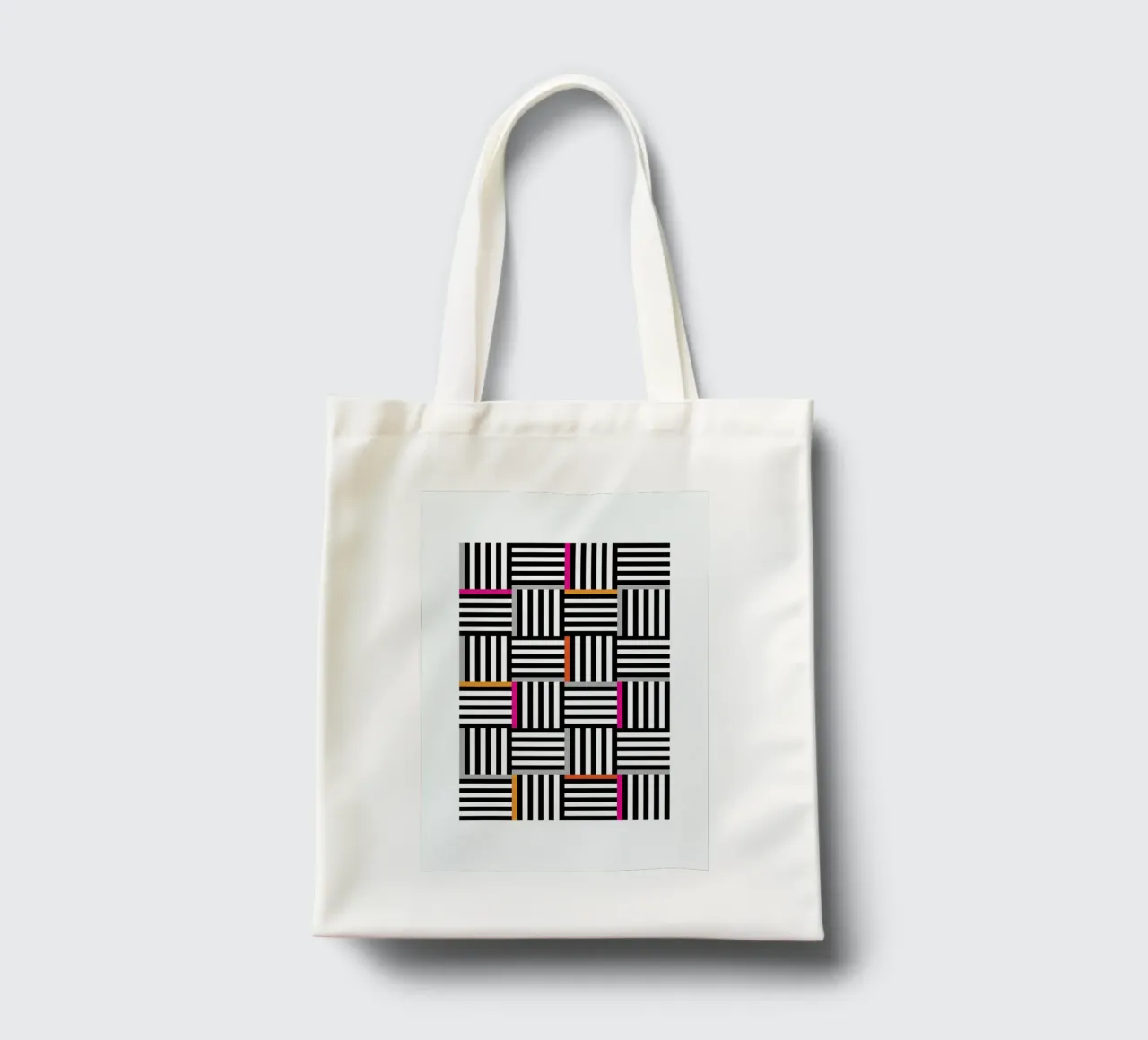 Zebra Squared borsa in juta da Visual Philosophy
