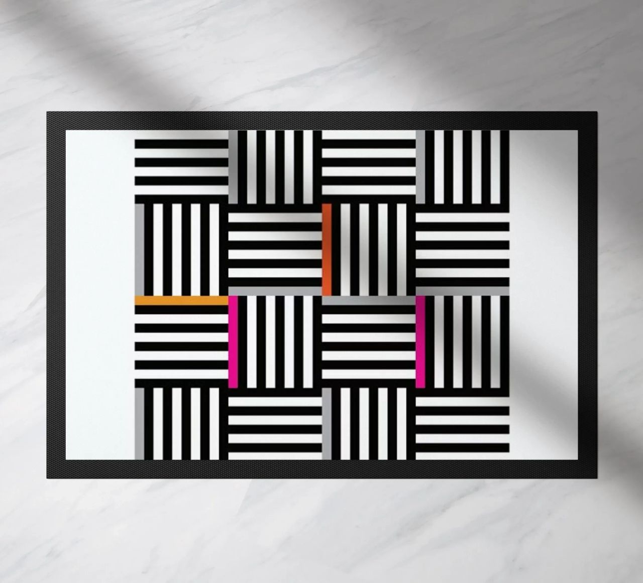 Zebra Squared paillasson de Visual Philosophy