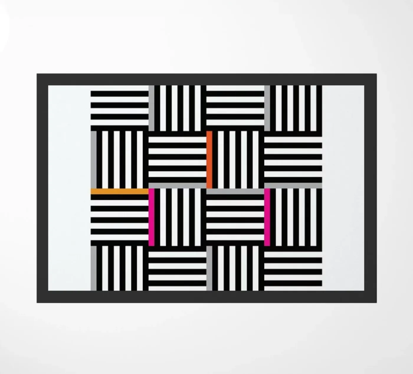 Zebra Squared Fußmatte von Visual Philosophy