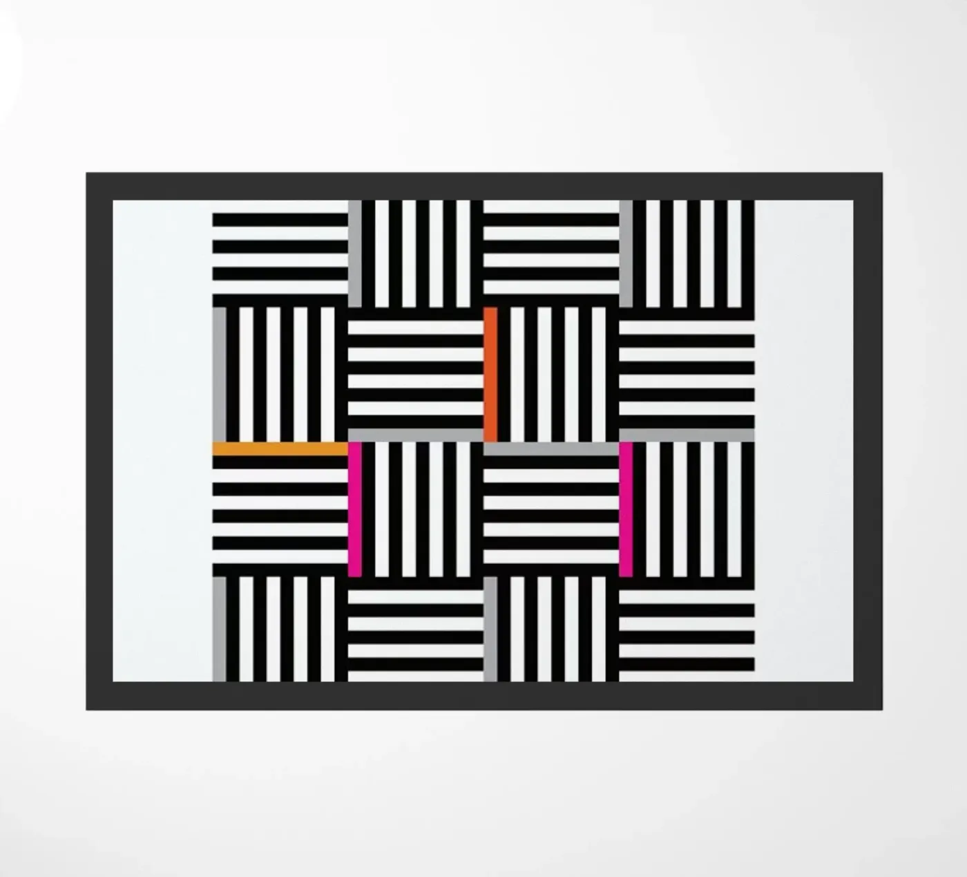 Zebra Squared Fußmatte von Visual Philosophy
