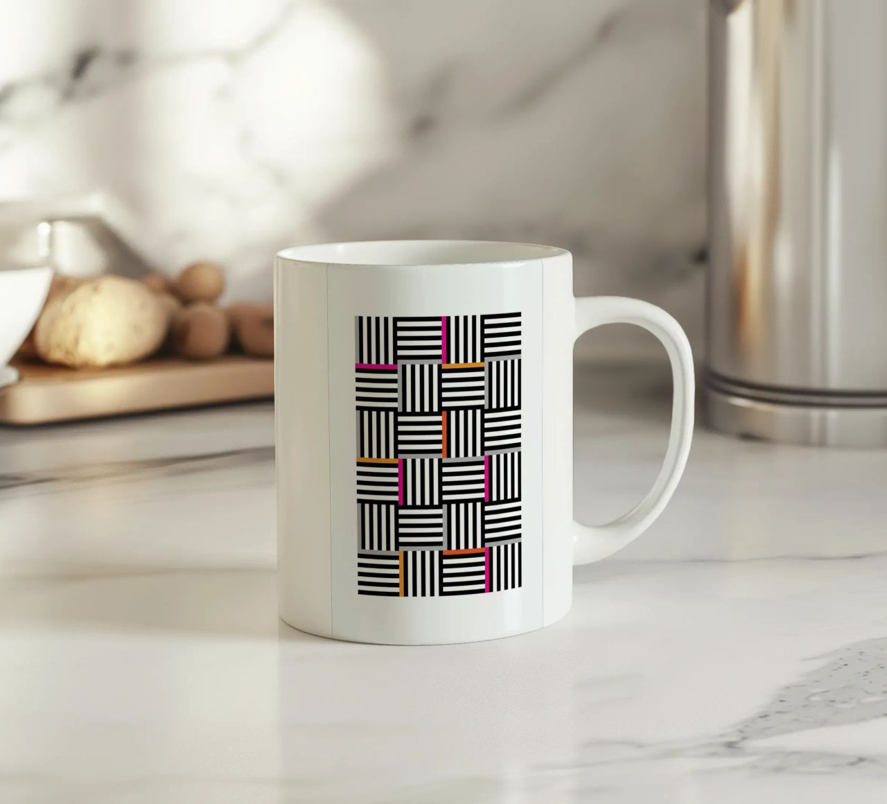 Zebra Squared taza de cerámica de Visual Philosophy